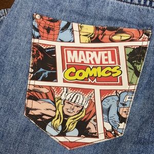 Marvel Comics Mid Rise Only Crop Tapered Denim Jeans